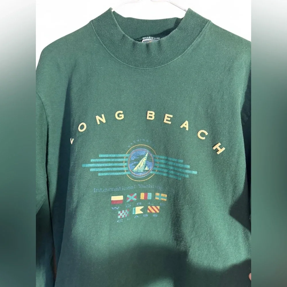 Vintage 90s Anvil Cotton Deluxe Long Beach International Yachting Longsleeve